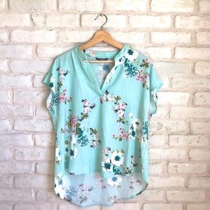 SHEIN V Neck Floral Blouse L